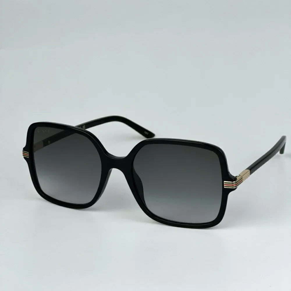 NEW Gucci GG1449S 001 Black Grey Women Square Sunglasses GG 1449S - Picture 4 of 11